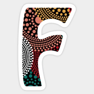 F Aboriginal Alphabet Sticker